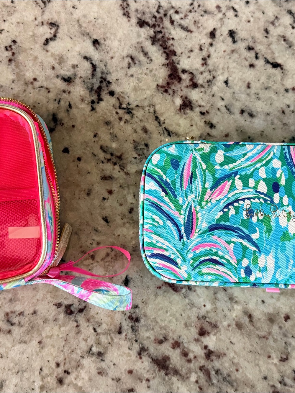 TWO Lilly Pulitzer Accessories - Zip Pouch and Jewelry Travel/Storage Case